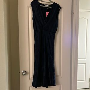 Amanda Uprichard Devi Silk crossover midi dress